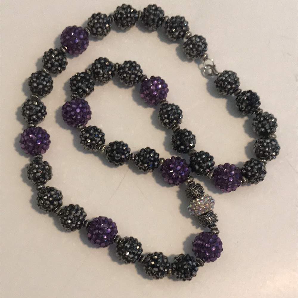 23” Rhinestone bead necklace - Picture 8 of 9